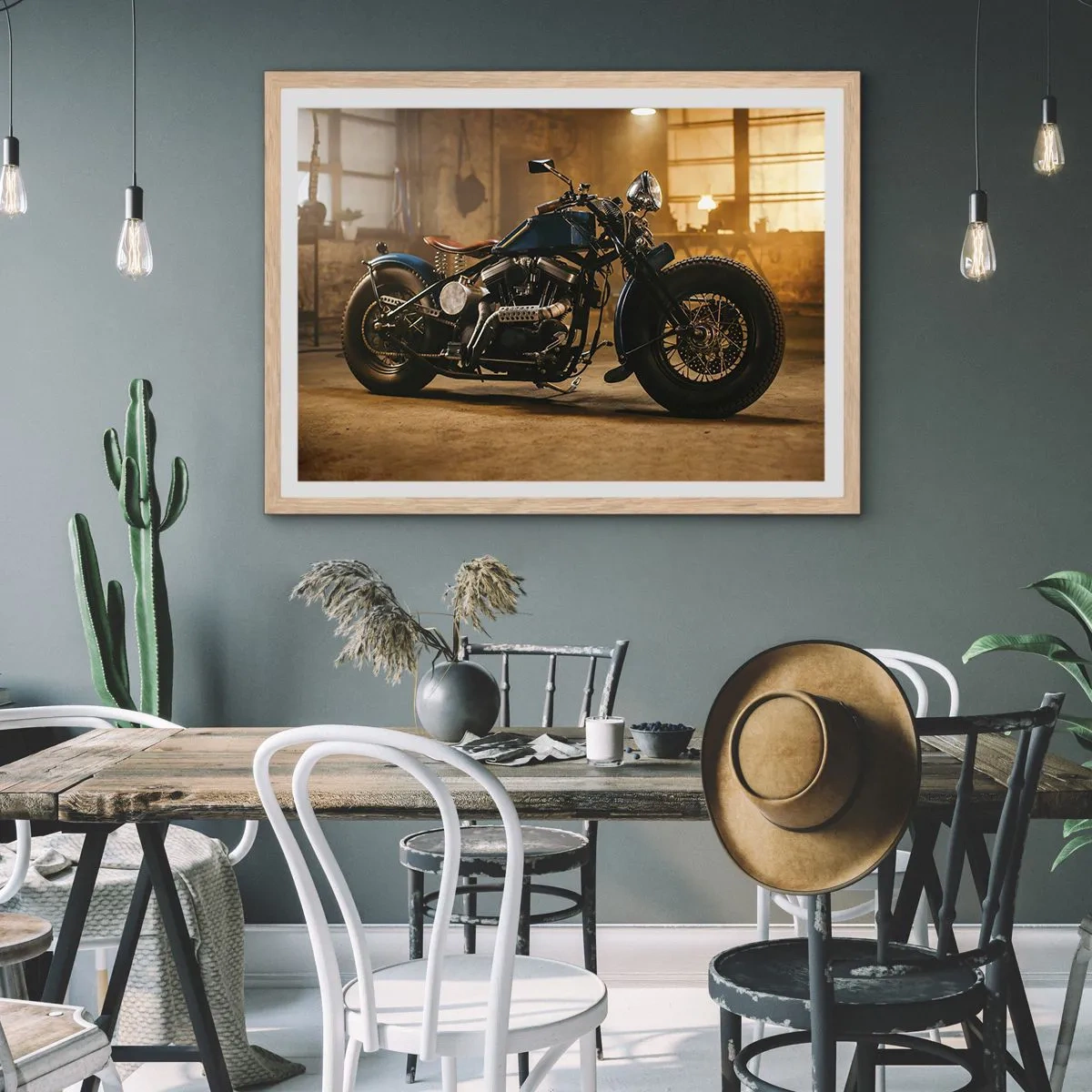 Poszter világos tölgy keretben - Megtehetek mindent - 70x50 cm