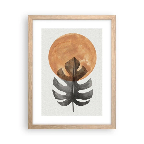 Poszter világos tölgy keretben - Mindig a nap - 30x40 cm