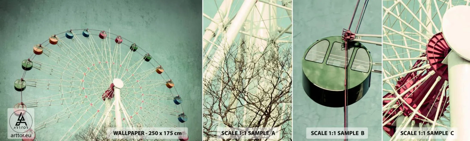 Fotótapéta Minta Standard Eco - Gyere játszani - óriáskerék, Vidám körbe, Szüret - 100x30 cm