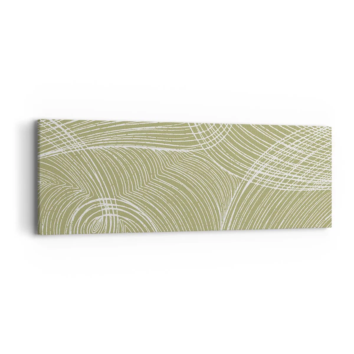 Vászonkép - Bonyolult absztrakció fehérben - 90x30 cm