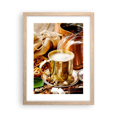 Poszter világos tölgy keretben - Szép napot! - 30x40 cm