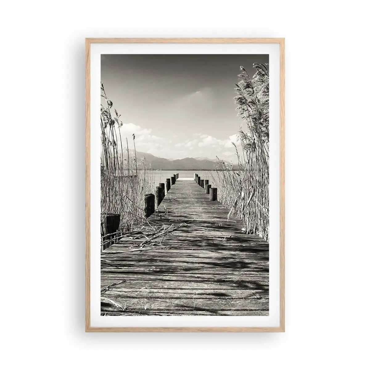 Poszter világos tölgy keretben - A fű csendjében - 61x91 cm