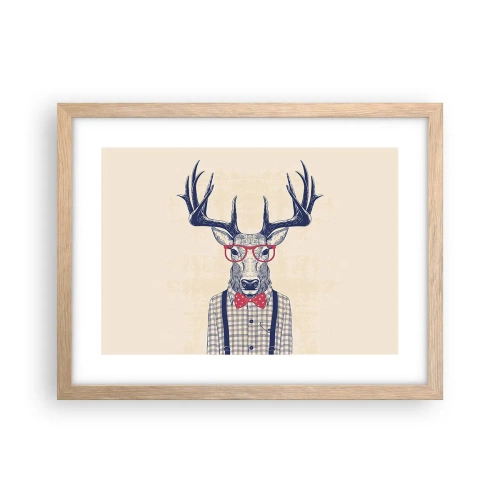 Poszter világos tölgy keretben - Mókás extravagancia - 40x30 cm