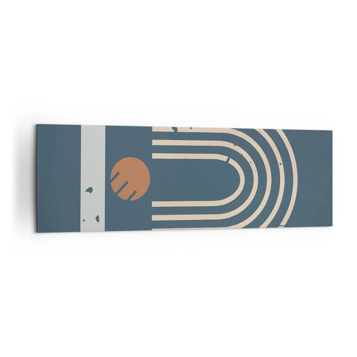 Vászonkép - Geometria sötétkék háttéren - 160x50 cm