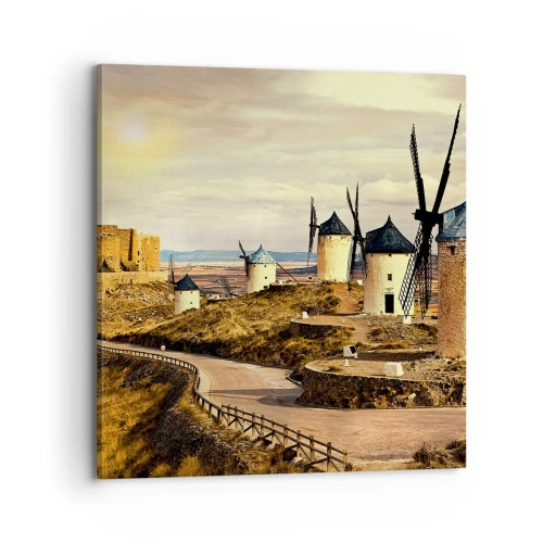 Vászonkép - Mindjárt megjelenik Don Quijote - 70x70 cm
