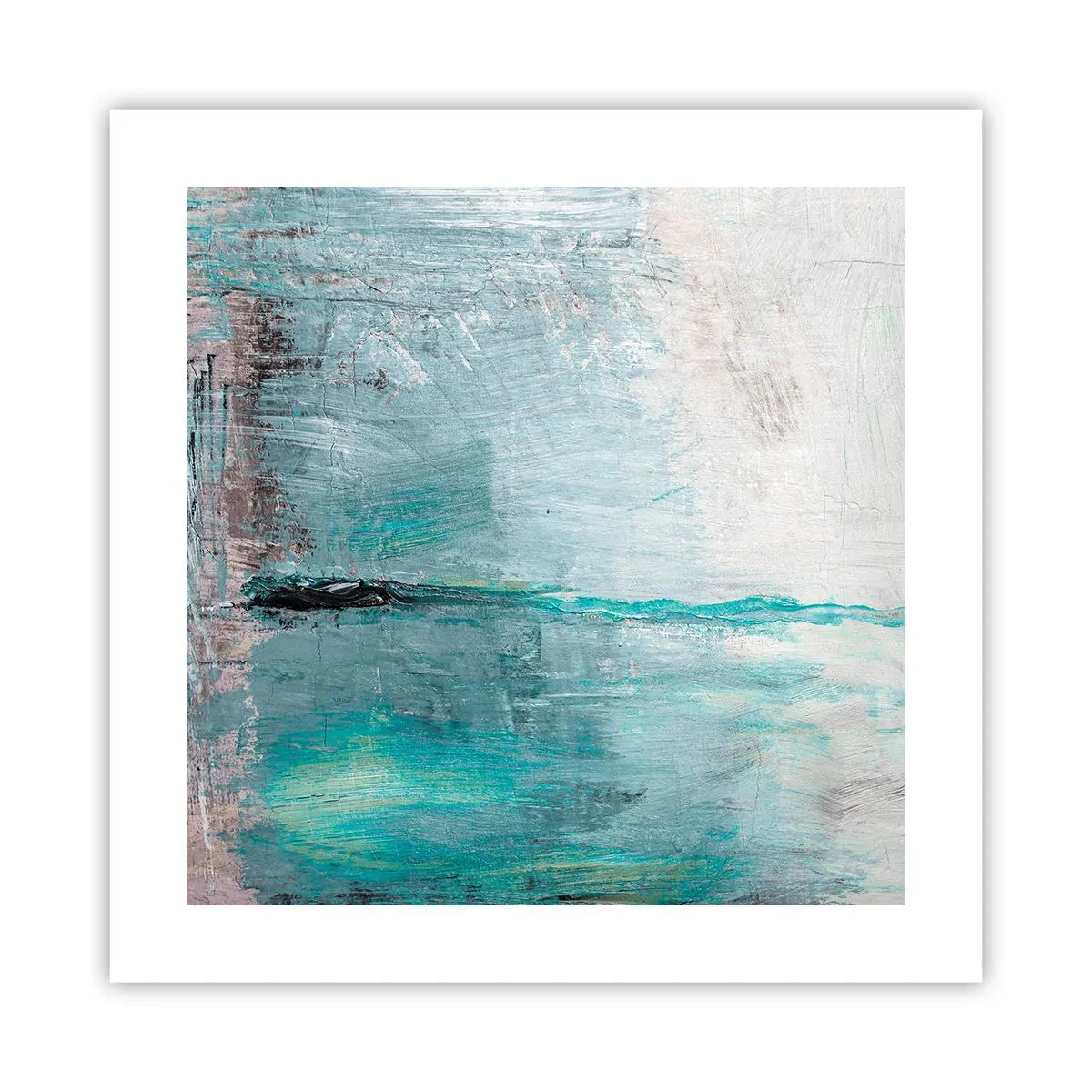 Poszter - Vízszintesen kék színben - 40x40 cm