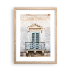 Poszter világos tölgy keretben - Olaszország egyedülálló varázsa - 30x40 cm