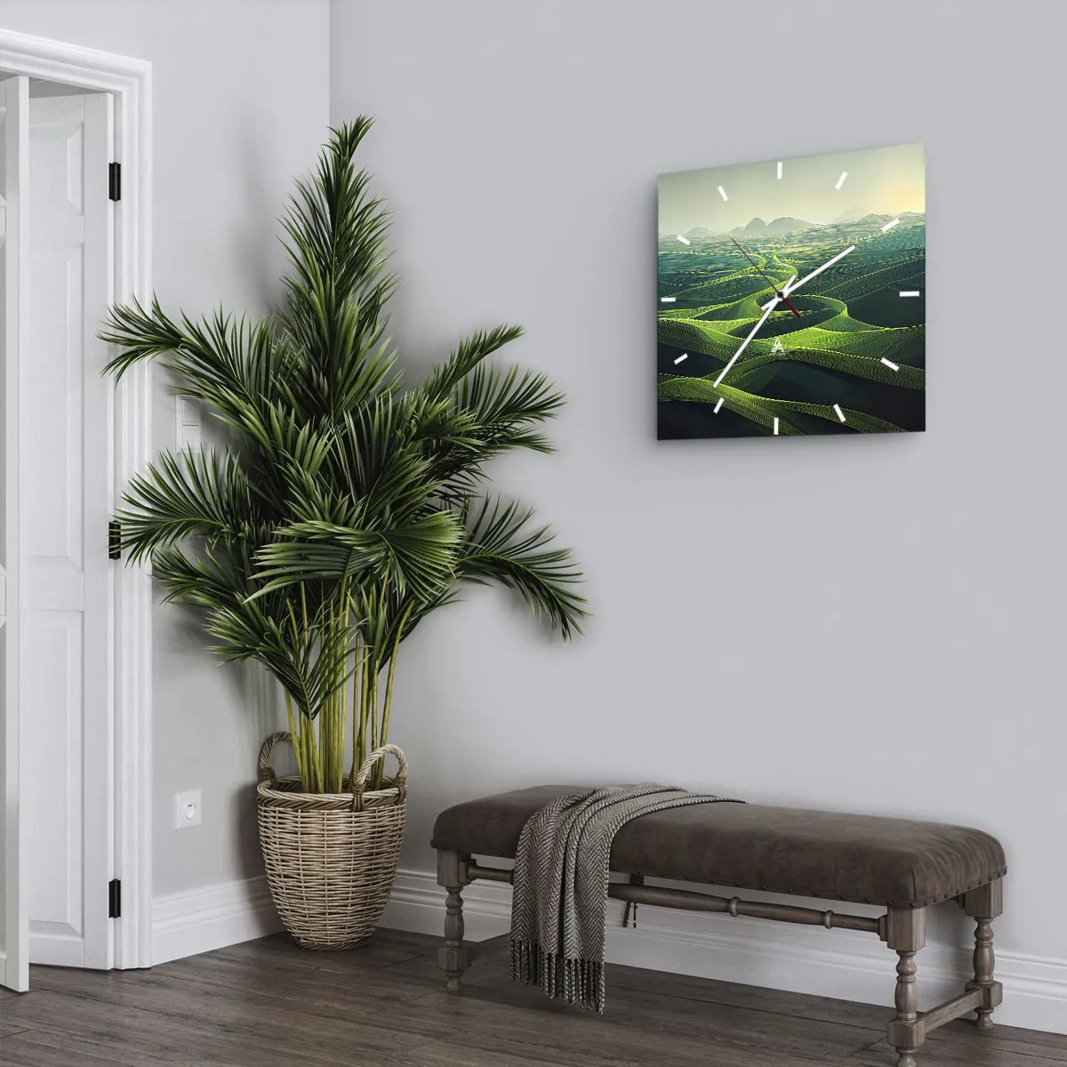 Falióra, Óra - Zöld völgyekben - 30x30 cm