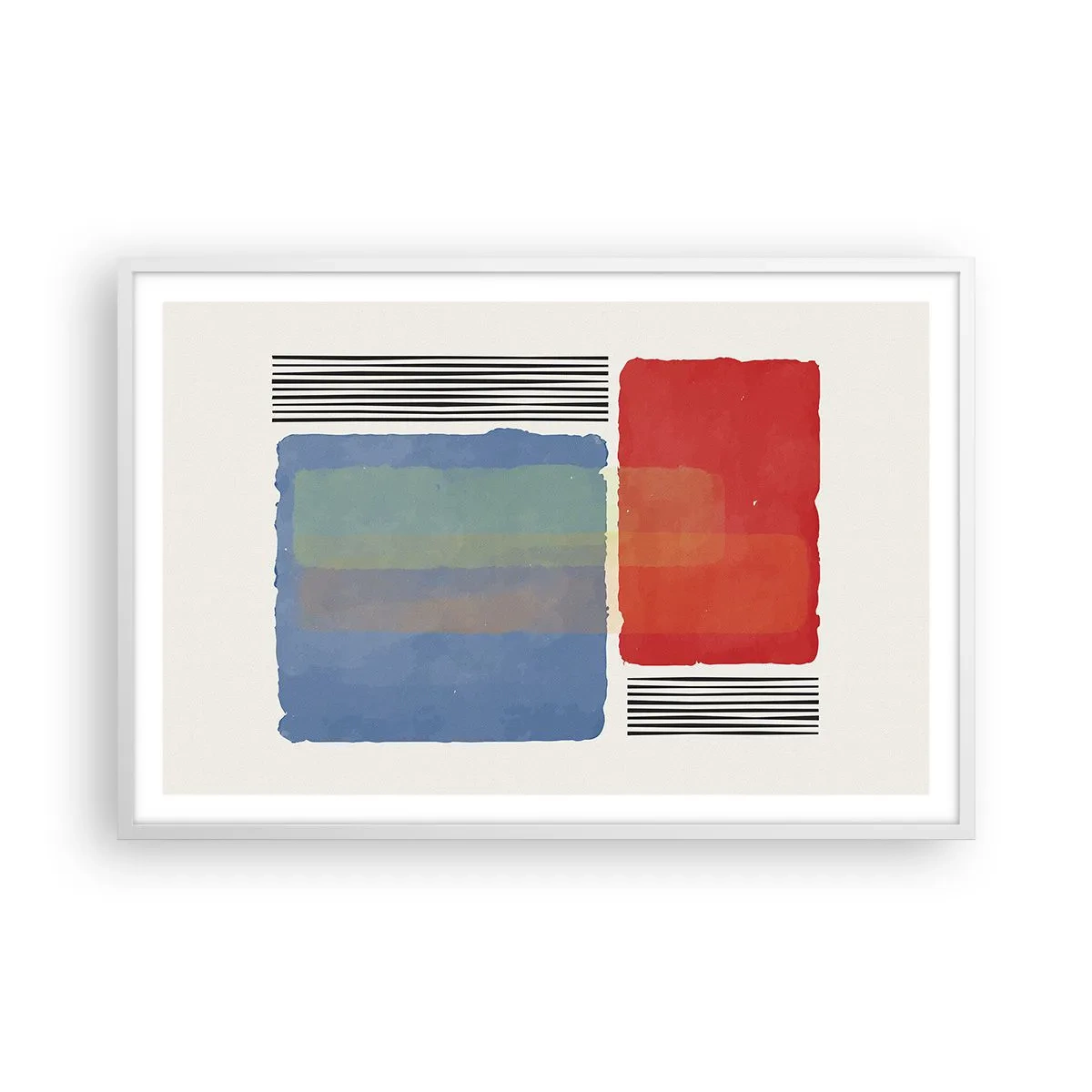 Poszter fekete keretben - A geometria szelleme és betűje - 91x61 cm