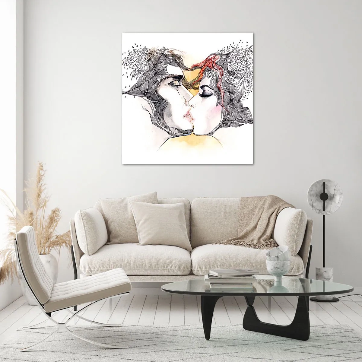 Üveg kép - A világ nem létezik - 60x60 cm