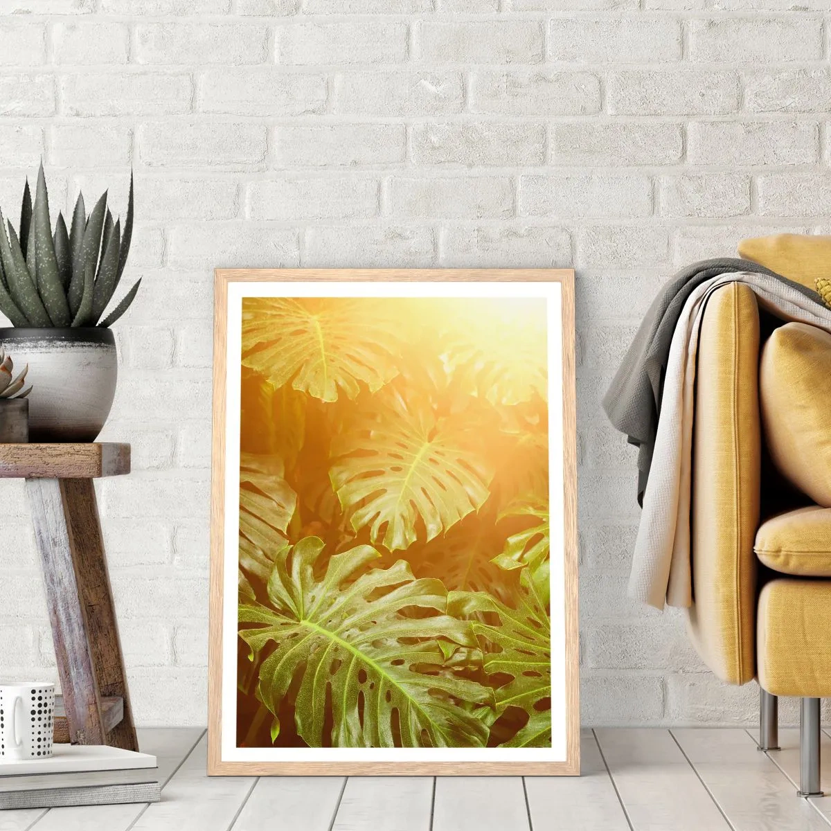 Poszter világos tölgy keretben - A zöldbe belépni... - 70x100 cm