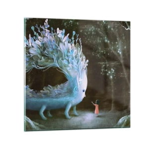 Üveg kép - Fantasztikus találkozás - 40x40 cm