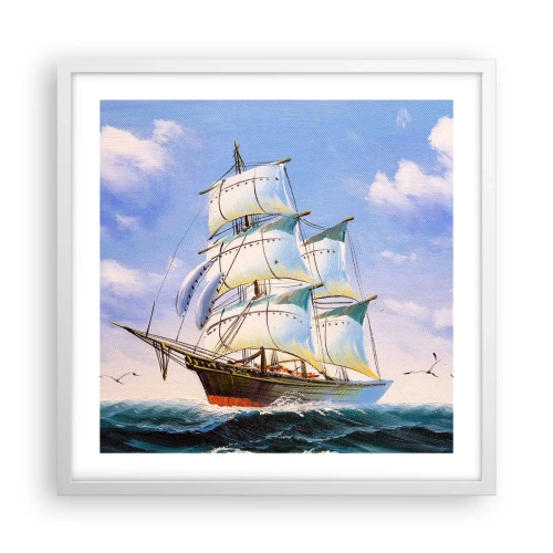 Poszter fekete keretben - Büszkén a széllel - 50x50 cm