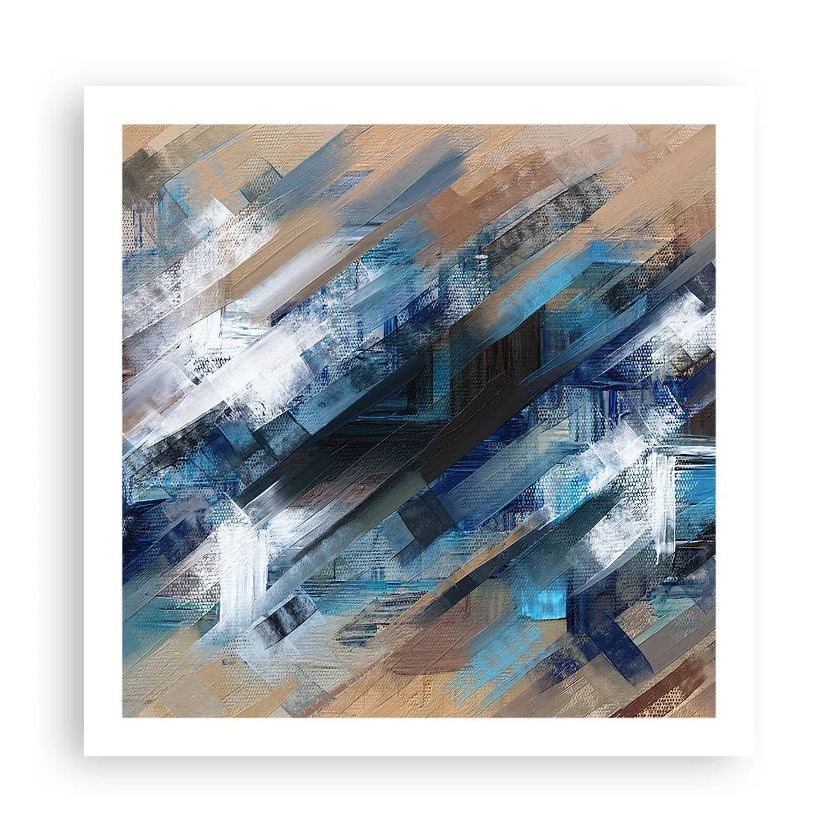 Poszter - Kék ferdén - 60x60 cm