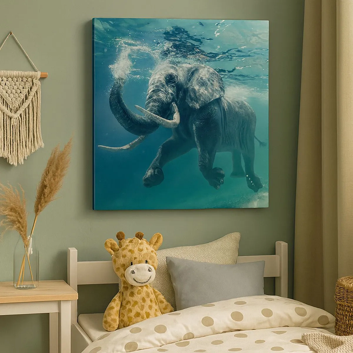 Vászonkép - Mindenki szeret úszni - 30x30 cm