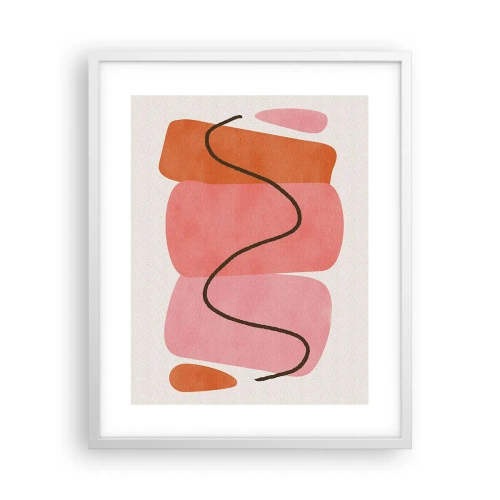 Poszter fekete keretben - Formák szelíd mozgása - 40x50 cm