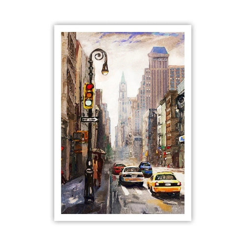 Poszter - New York – esőben is színes - 70x100 cm