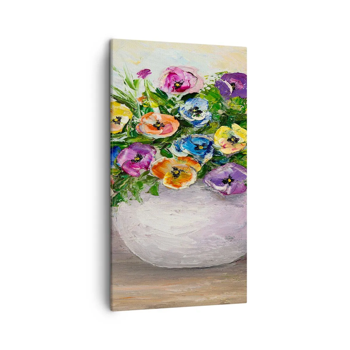 Vászonkép - Csendélet fehér vázával - 45x80 cm