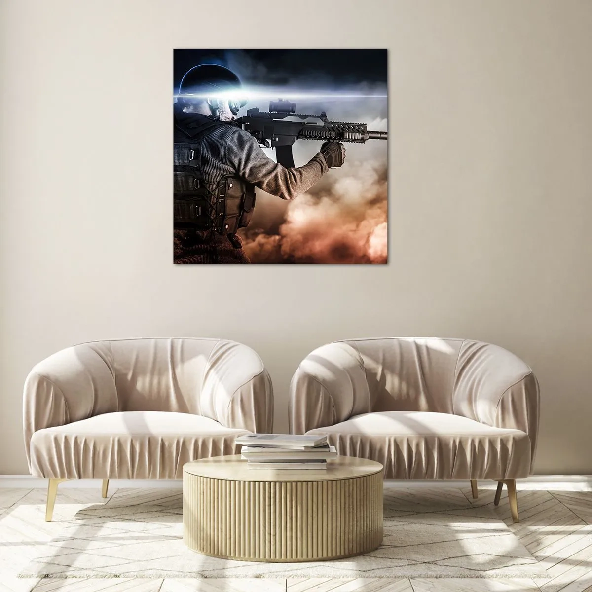 Üveg kép - Egyszerűen egy hős - 70x70 cm