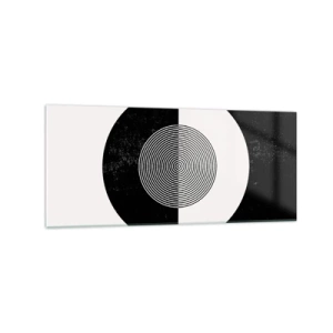 Üveg kép - Harmónia fekete-fehérben - 120x50 cm