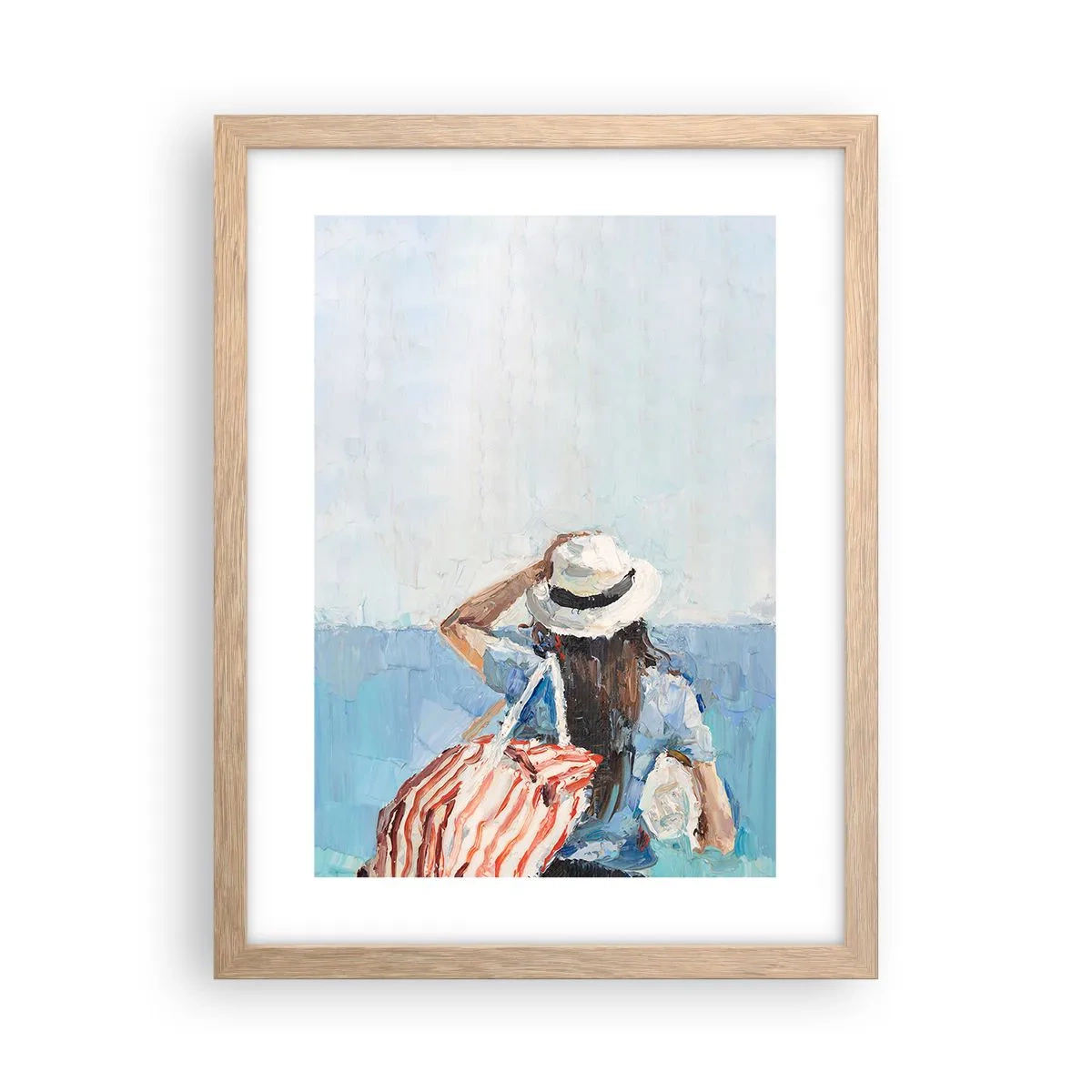 Poszter világos tölgy keretben - Üdvözöljük a nyaraláson - 30x40 cm