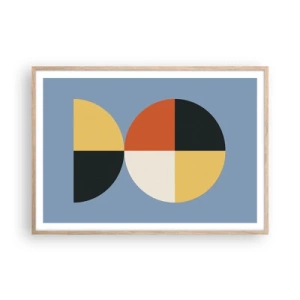 Poszter világos tölgy keretben - Nézd és számolj - 100x70 cm