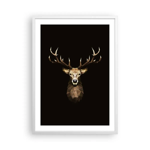 Poszter fekete keretben - Kubista szarvas - 50x70 cm