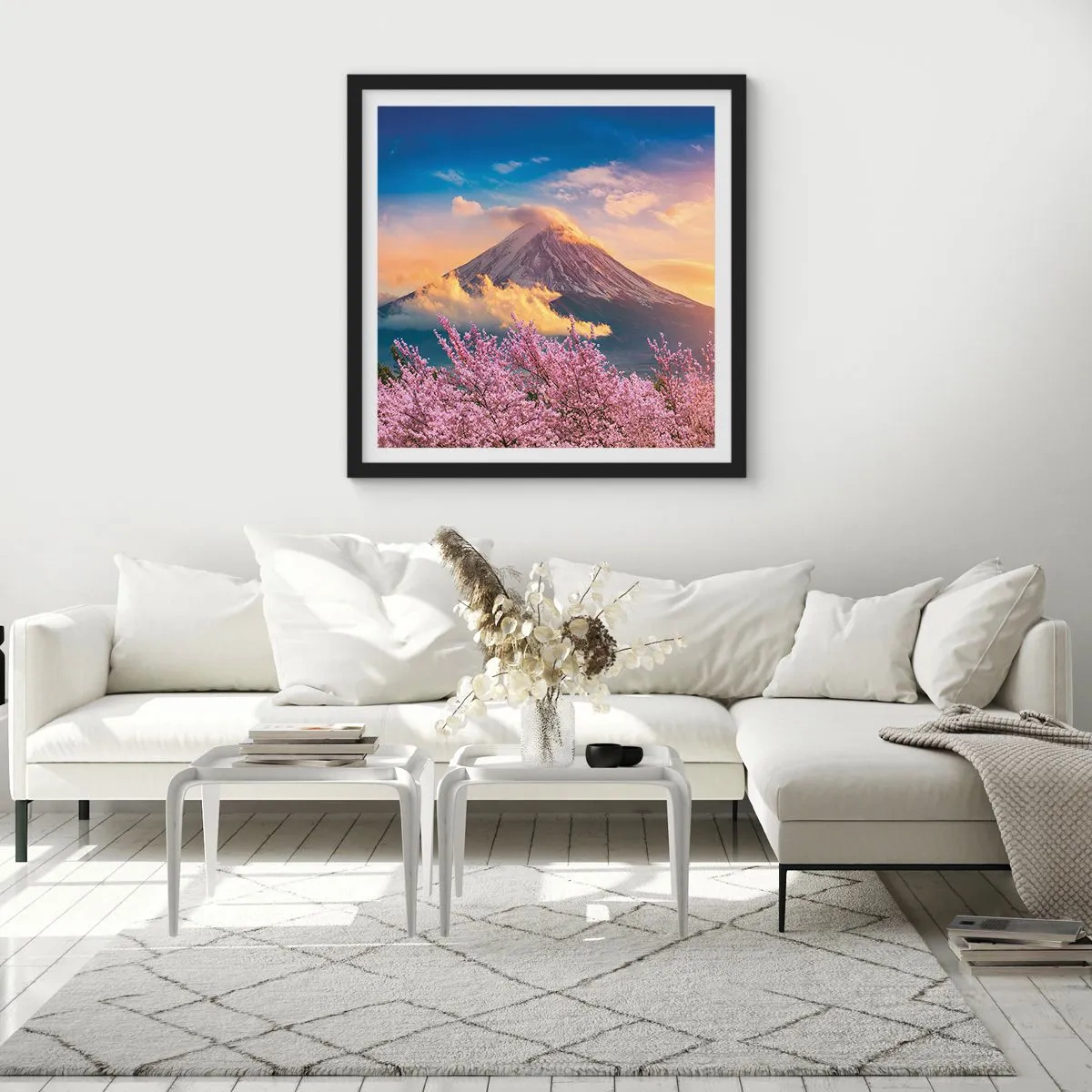 Poszter fehér keretben - Japán szentség - 50x50 cm