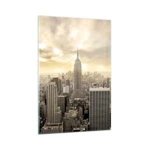 Üveg kép - Szürkéből szőtt New York - 80x120 cm