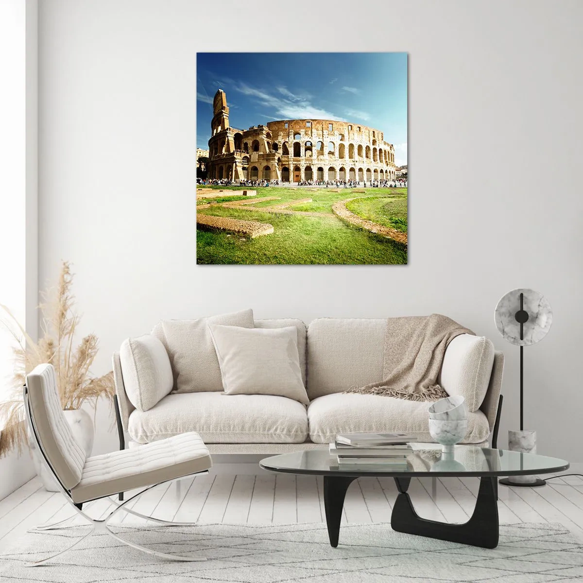 Üveg kép - Még mindig halljuk a pisztoly csörömpölését - 40x40 cm