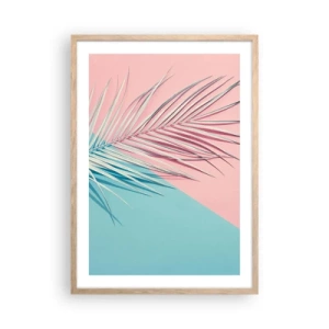 Poszter világos tölgy keretben - Trópusi impresszió - 50x70 cm