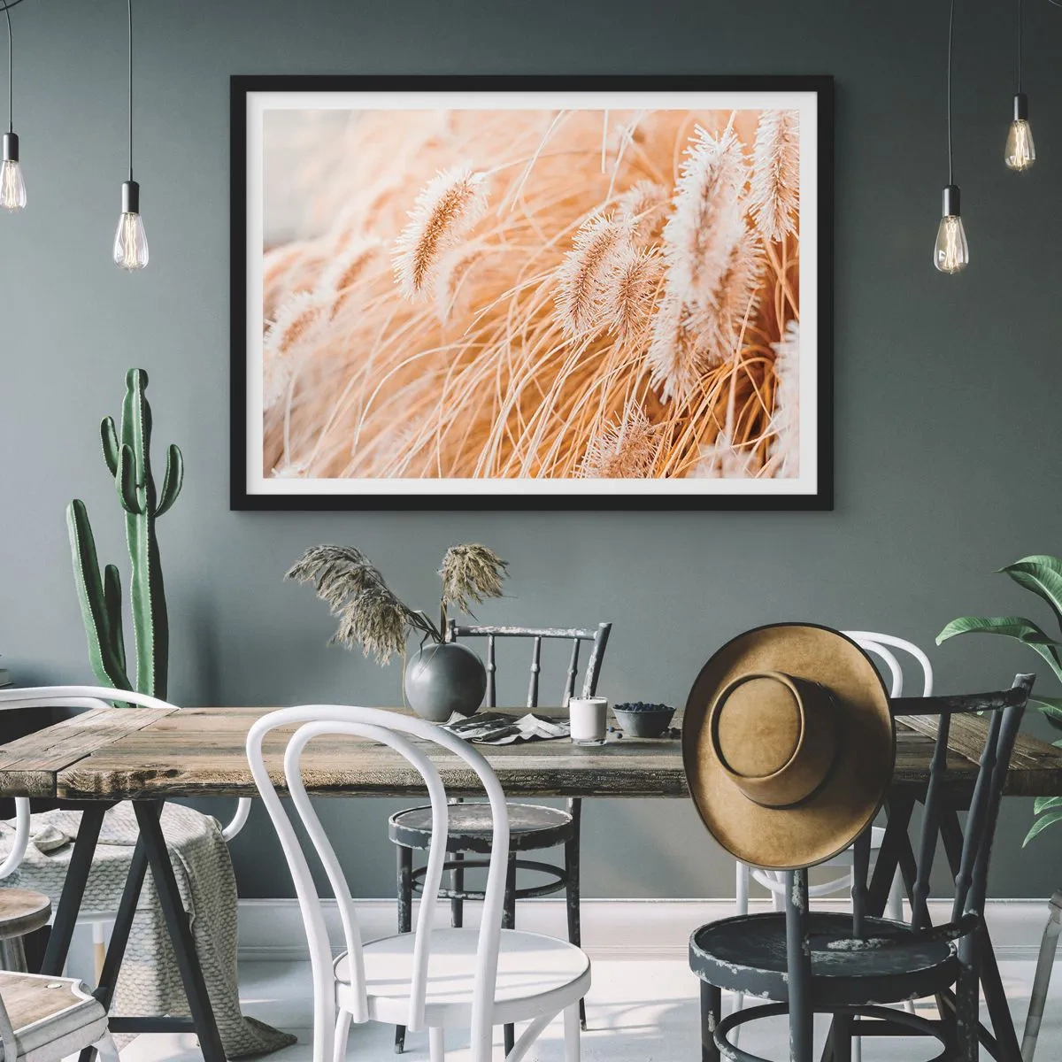 Poszter fehér keretben - A fű arany susogása - 91x61 cm