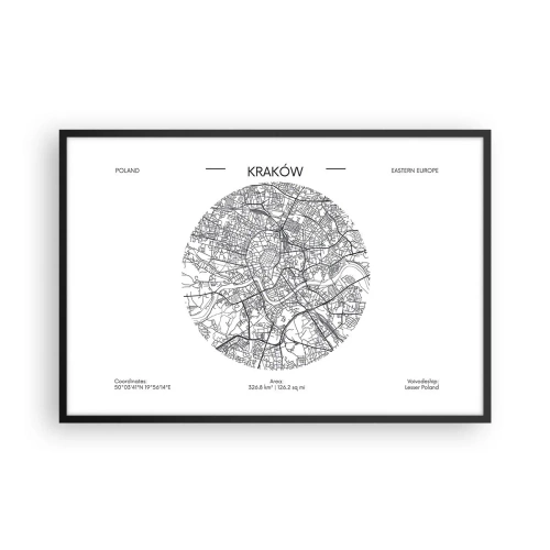 Poszter fehér keretben - Krakkó anatómiája - 91x61 cm