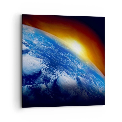 Vászonkép - Napkelte a kék bolygó felett - 70x70 cm