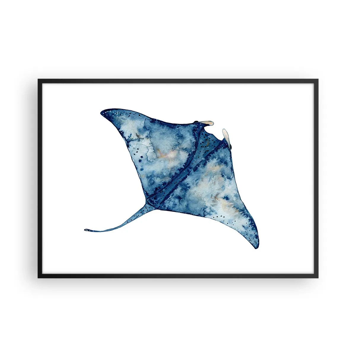 Poszter fehér keretben - Élet kékben - 100x70 cm