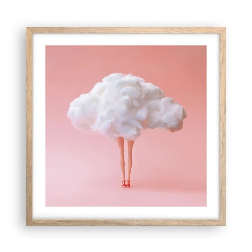 Poszter világos tölgy keretben - Édes ígéret - 50x50 cm