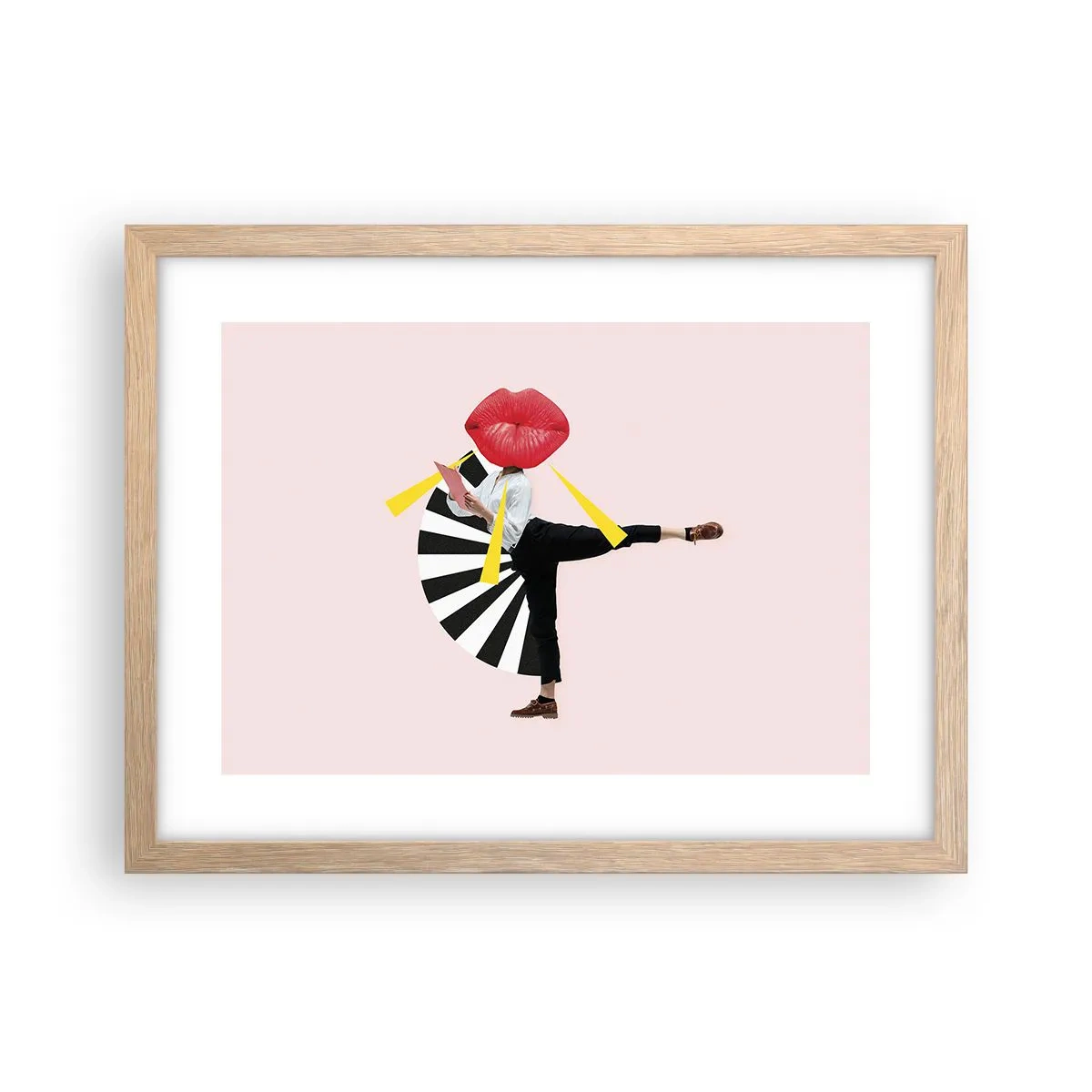 Poszter világos tölgy keretben - Szürreális pop art - 40x30 cm
