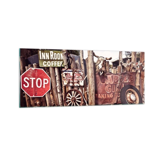 Üveg kép - És megállt az idő - 100x40 cm