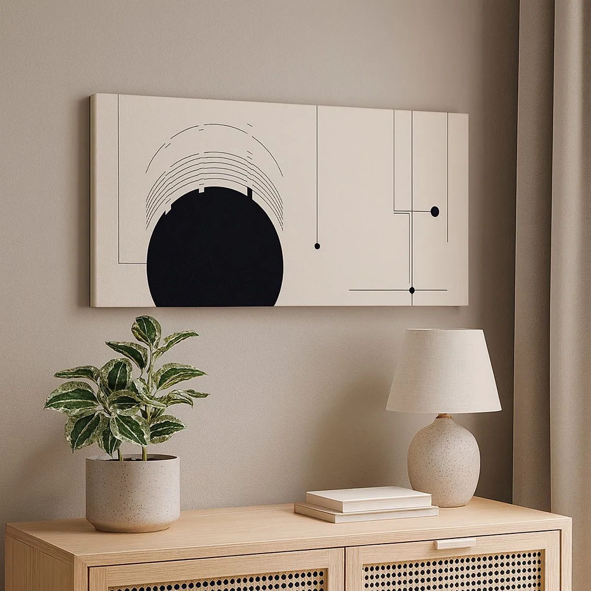 Vászonkép - Ruganyos és dinamikus kompozíció - 100x40 cm