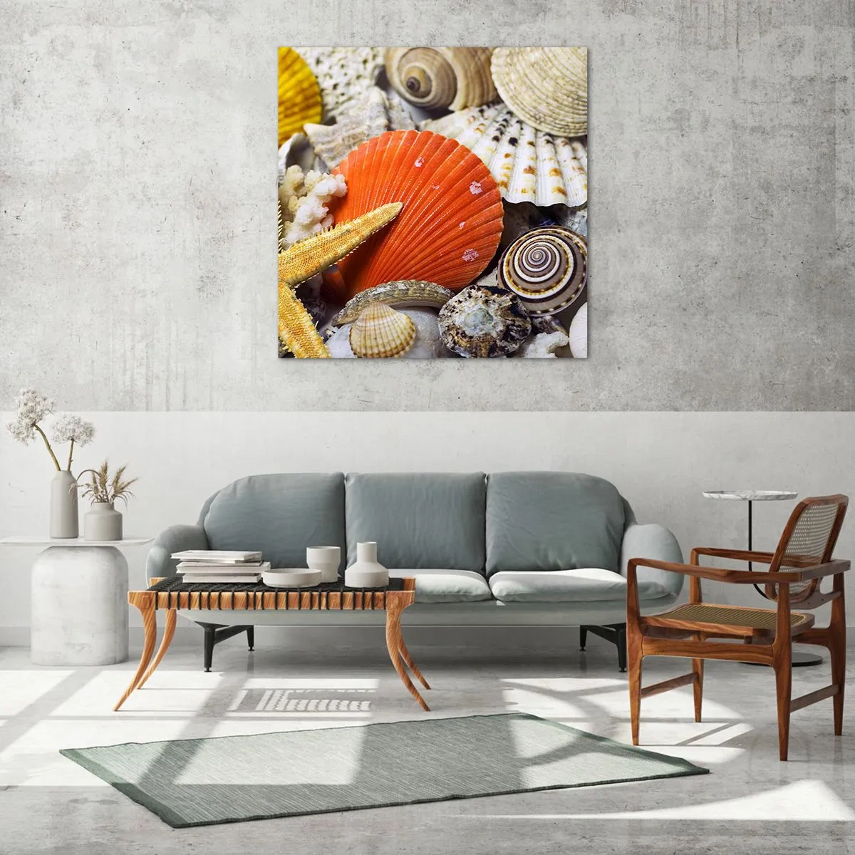 Üveg kép - Óceán kincsei - 30x30 cm