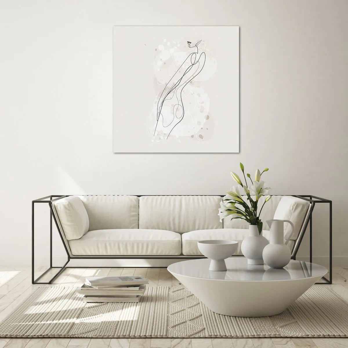 Üveg kép - Eltévedni nézésben - 40x40 cm