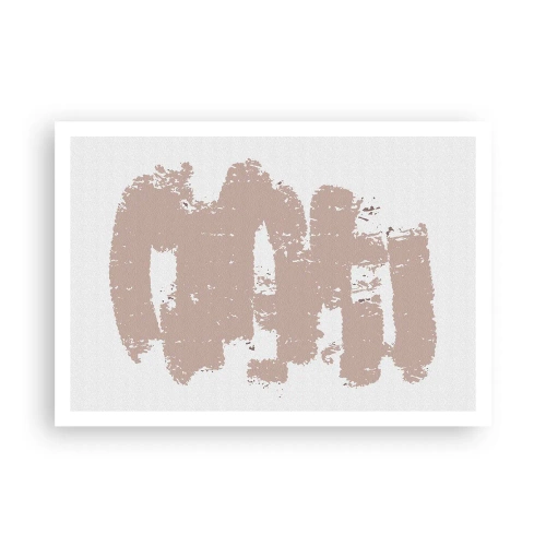 Poszter - Absztrakció lágy rózsaszínben - 100x70 cm