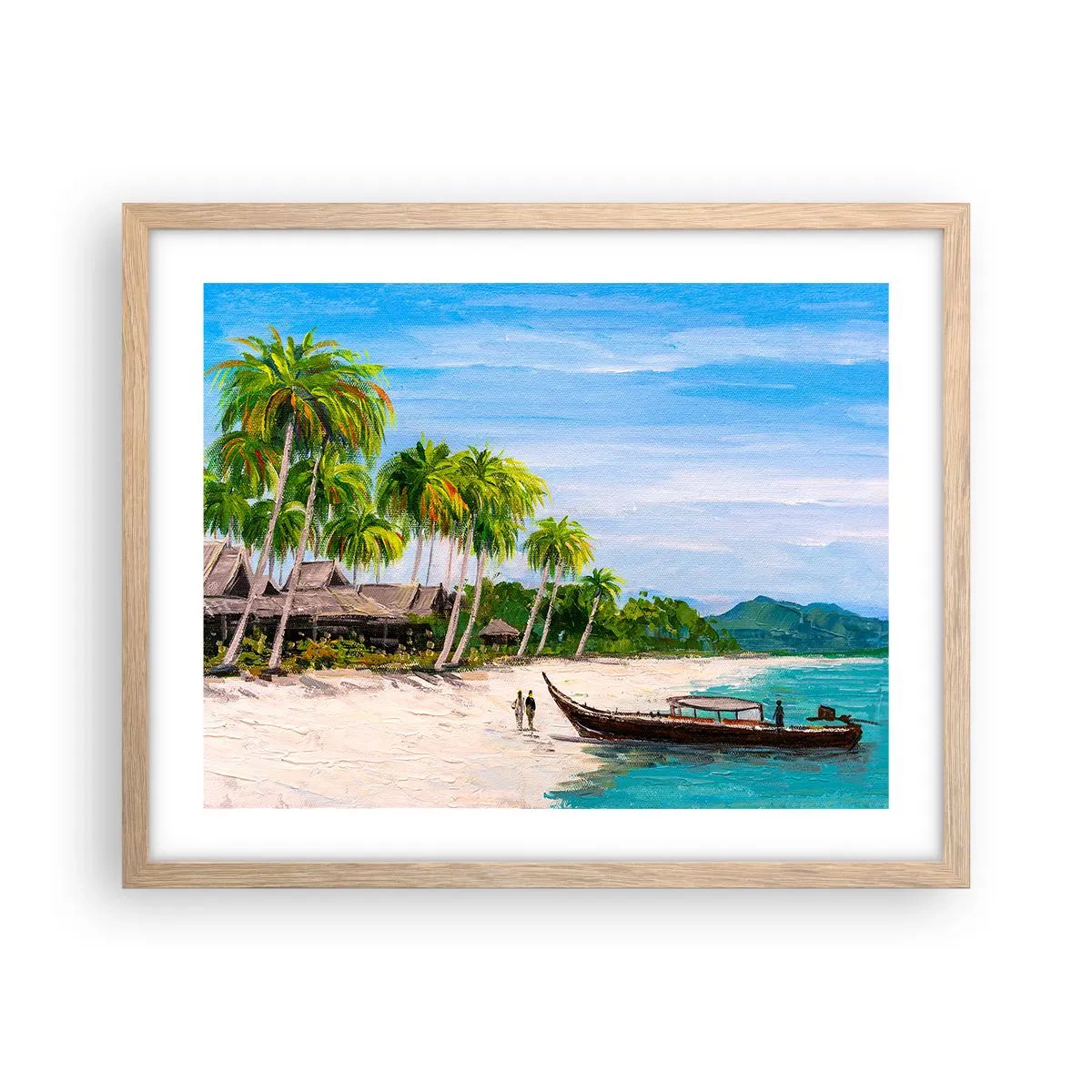 Poszter világos tölgy keretben - Egy egzotikus álom - 50x40 cm