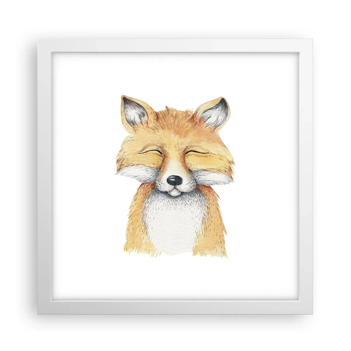 Poszter fekete keretben - Róka hangulatok - 30x30 cm