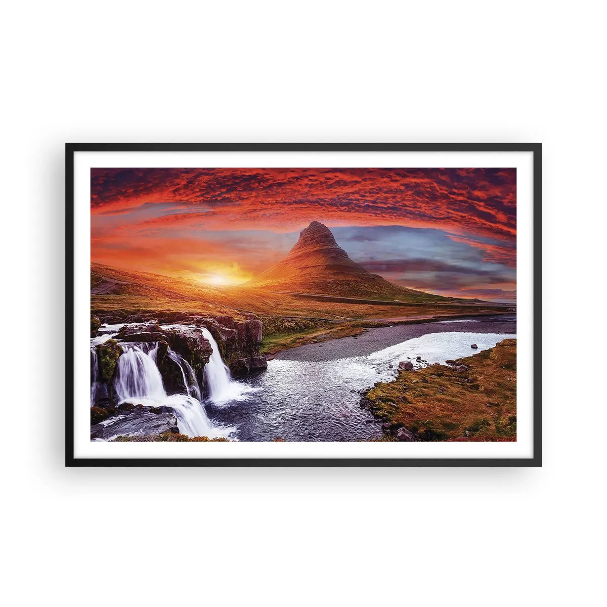 Poszter fehér keretben - Középfölde kilátása - 91x61 cm
