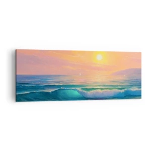 Vászonkép - A hullámok türkizkék dala - 140x50 cm
