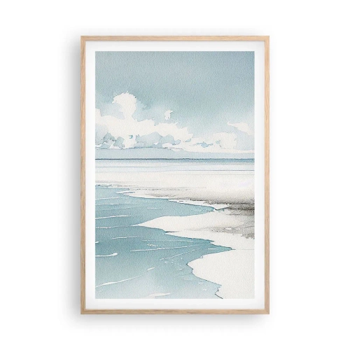 Poszter világos tölgy keretben - Szelíd dagály - 61x91 cm