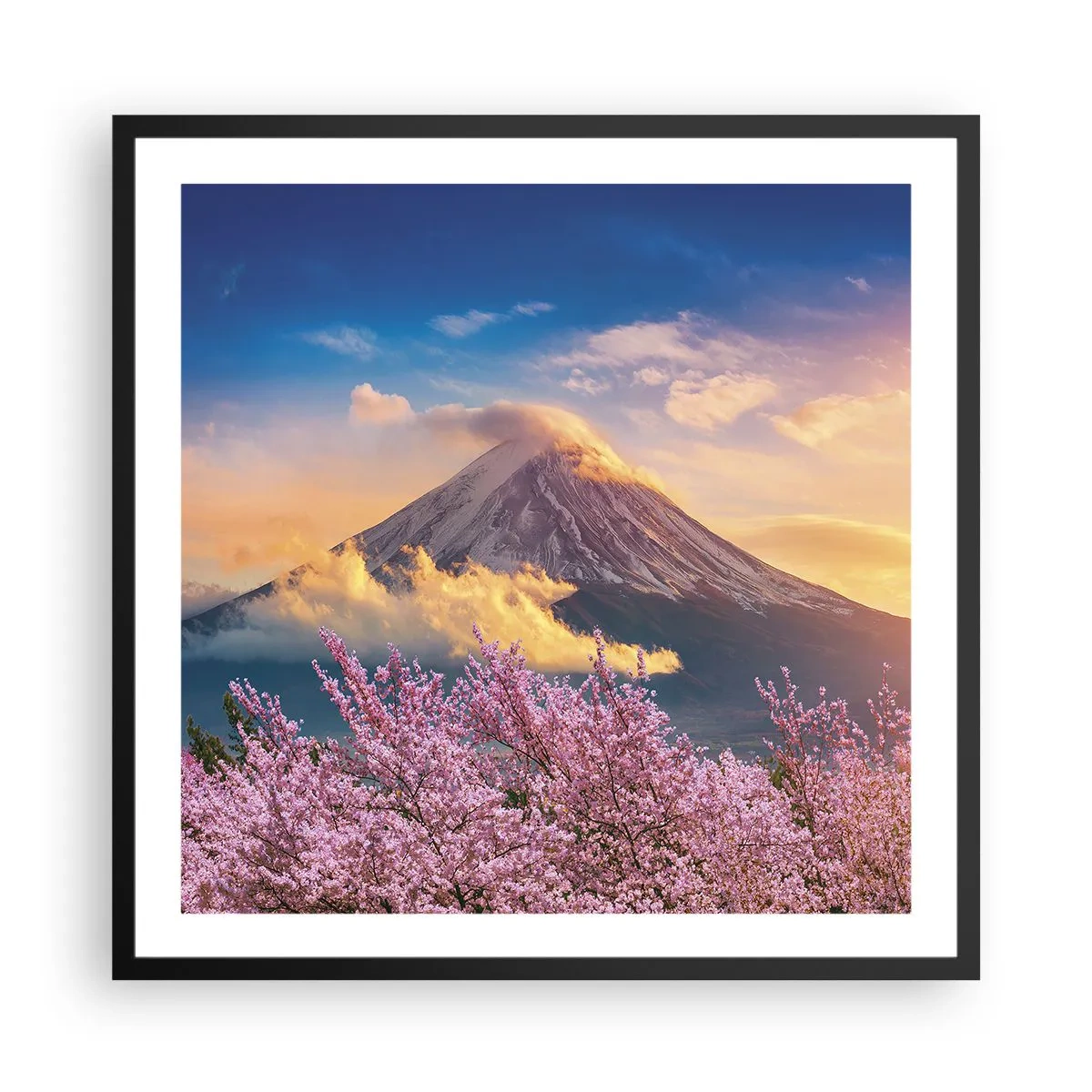 Poszter fehér keretben - Japán szentség - 60x60 cm