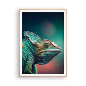 Poszter világos tölgy keretben - Látsz engem? Nem jó... - 70x100 cm