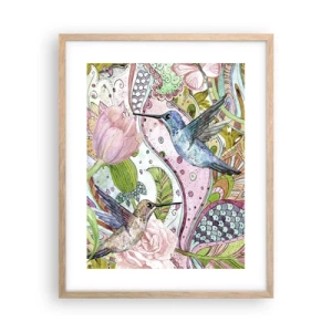 Poszter világos tölgy keretben - Szőlőbe gabalyodva - 40x50 cm